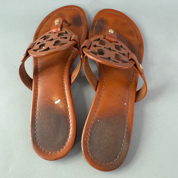 Tory Burch Brown Ladies Leather Miller Sandal, Size 7 - Picture 7 of 12